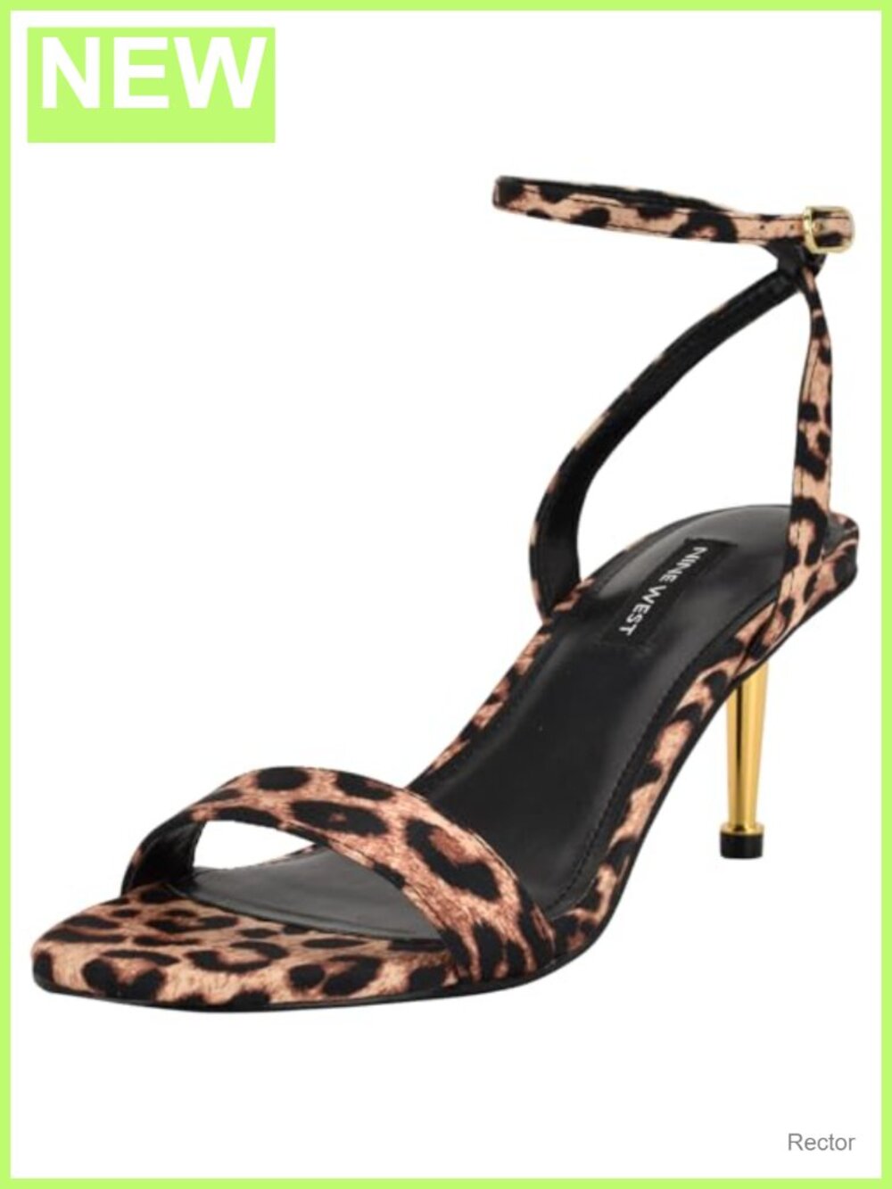 Nine West Heeled Sandals Stiletto Satin Ankle Strap Buckle